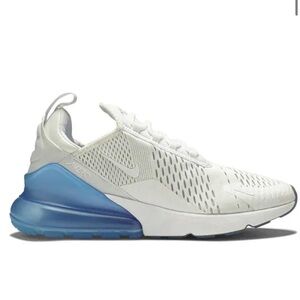 Nike Air Max 270 White with Blue Accents - Size 12